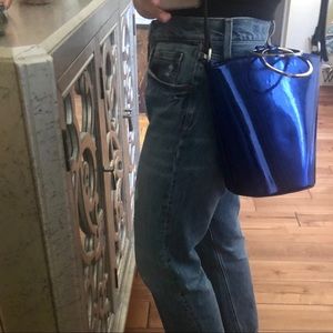 Street Level Metallic Bucket Bag